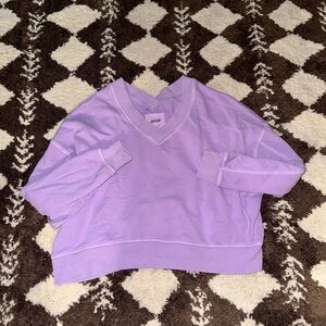Aerie Lavender V-Neck Sweater for Women